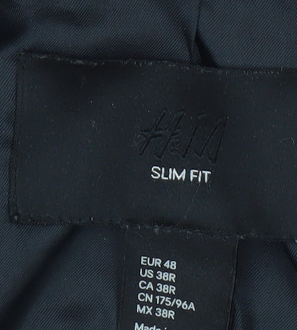 Mens UK Size 38 H&M Regular Blue Suit Jacket