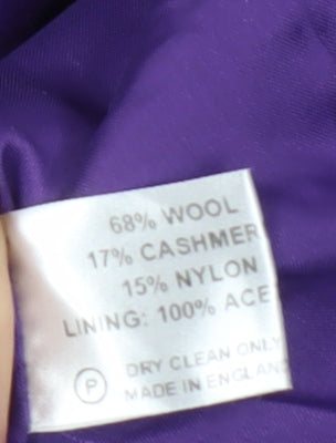 Womens UK Size 10 Helene Berman Purple Overcoat