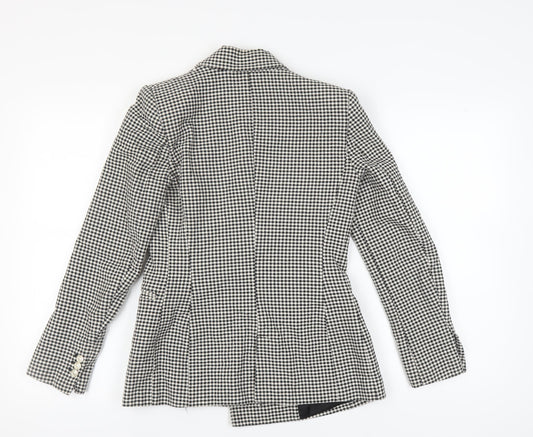 Zara Women's Black & White Houndstooth Blazer S