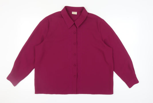 Eastex Women's Purple Button-Up Shirt, Size 18