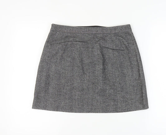 Banana Republic Women Grey Knee Length Skirt Size 6