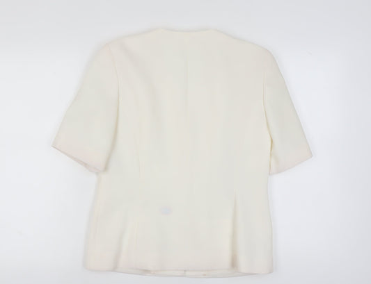 C&A Women's Ivory Suit Jacket, Size 14, Classic Style