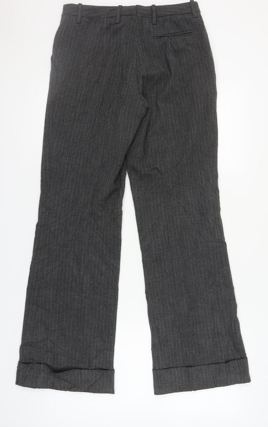 Womens UK Size 10 H&M Regular Fit Business Casual Grey Trousers