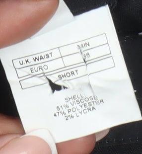 Moss London Men's Grey Slim Fit Trousers 34