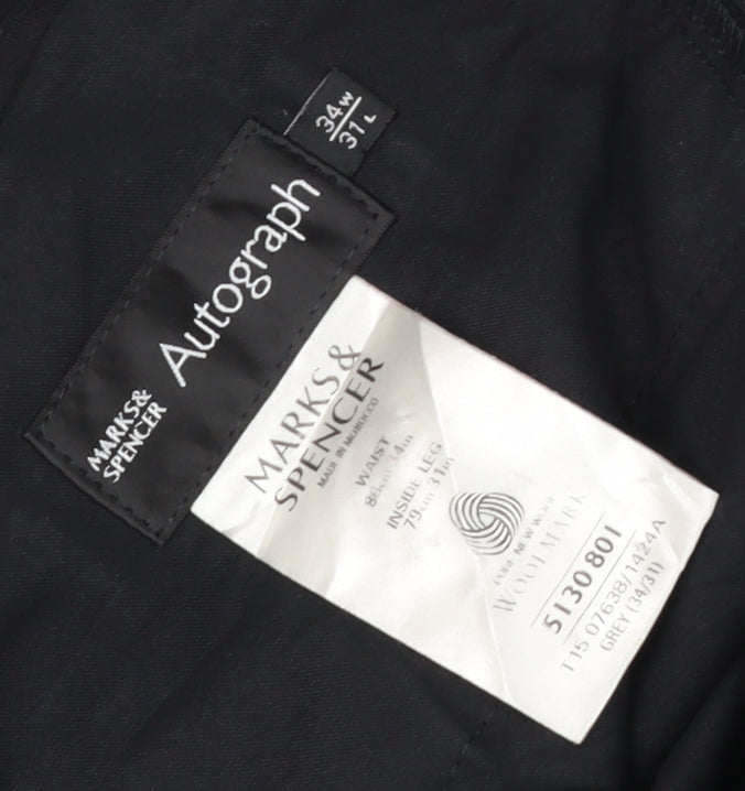 Marks and Spencer Men's Grey Dress Pants 34W