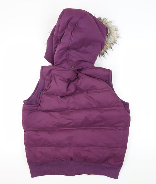 Fat Face Women's Purple Puffer Waistcoat Size 14