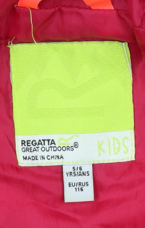 Regatta Unisex Kids Red Puffer Jacket 5-6 Years