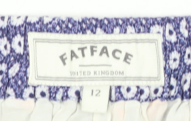 FatFace Women's Multicoloured Knee Length Pleated Skirt