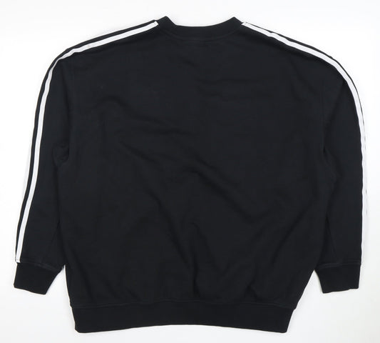 Adidas Unisex Black Logo Sweatshirt, Size S, Casual Sportswear