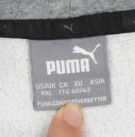 Mens UK Size 2XL PUMA Grey Pullover Hoodie
