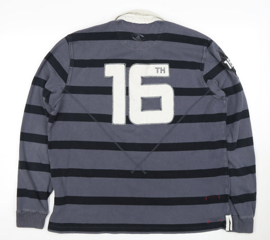 Adidas All Blacks Men's 2XL Black Striped Polo