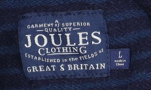Mens UK Size L Joules Blue 1/2 Zip Hoodie