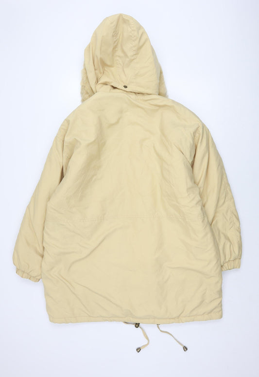 Classic Woman Beige Parka Jacket Women Size 18 Winter Casual
