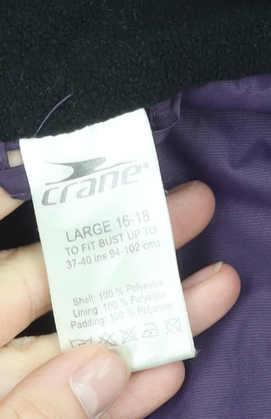 Womens UK Size L Crane Purple Rain Coat