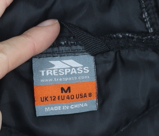 Womens UK Size M Trespass Black Puffer Jacket