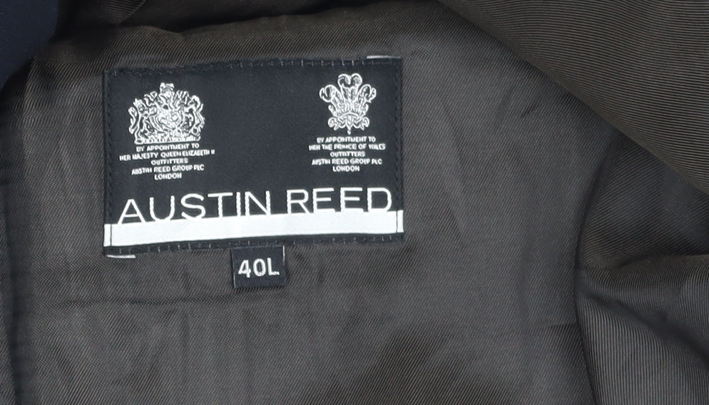 Austin Reed Men's Blue Wool Blazer 40L Notch Lapel