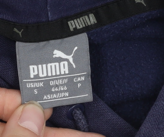 Mens UK Size S PUMA Blue Pullover Hoodie
