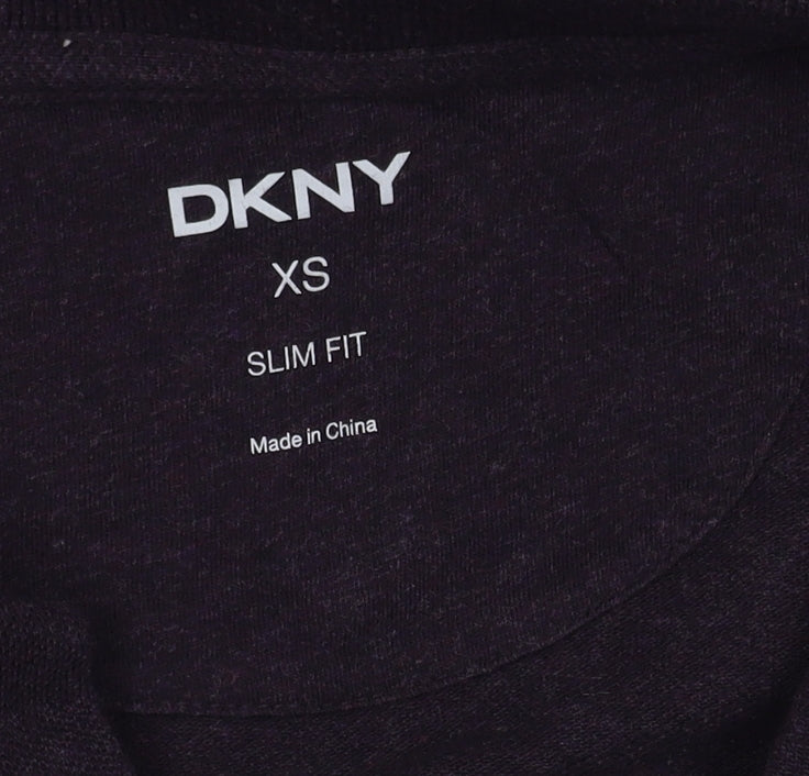 DKNY Men's Black Slim Fit Polo, XS, Short Sleeve