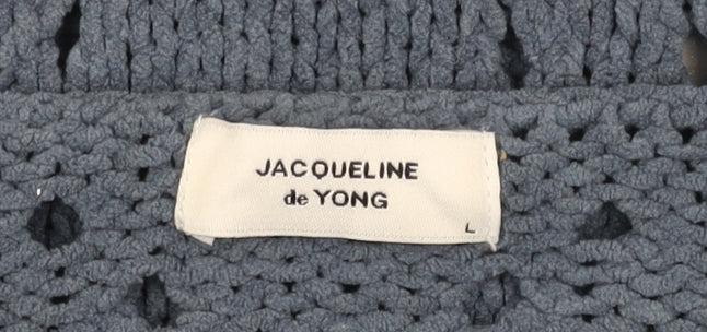 Womens UK Size L Jacqueline de Yong Blue Pullover Jumper