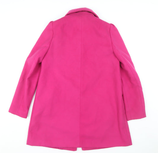 Red Herring Women's Pink Overcoat, Size 10, Mid-Length