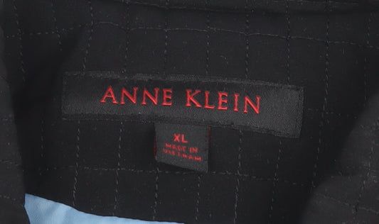 Anne Klein Women's Black Check Jacket XL