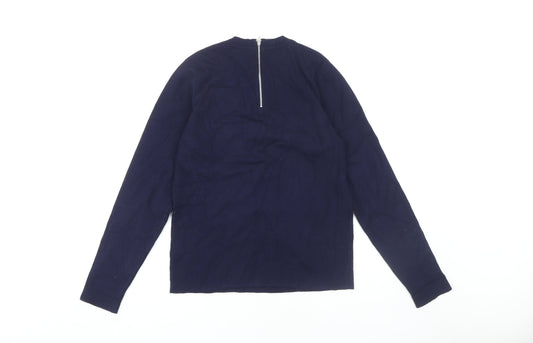 Womens UK Size 14 John Lewis Blue Full Zip Jumper