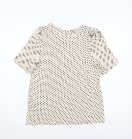 Womens UK Size S H&M Beige T-Shirt