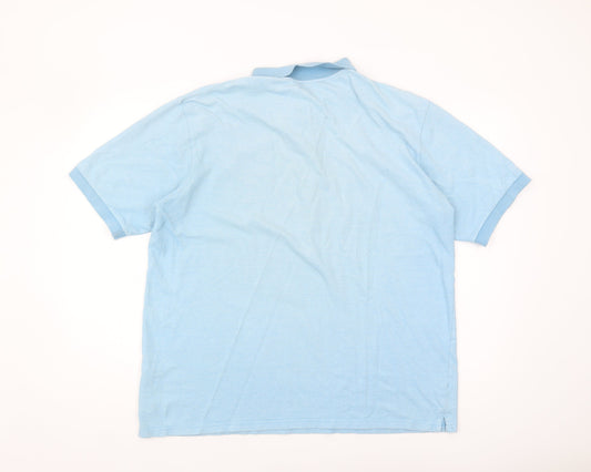 Marks and Spencer Men’s Blue Polo Shirt L Short Sleeve