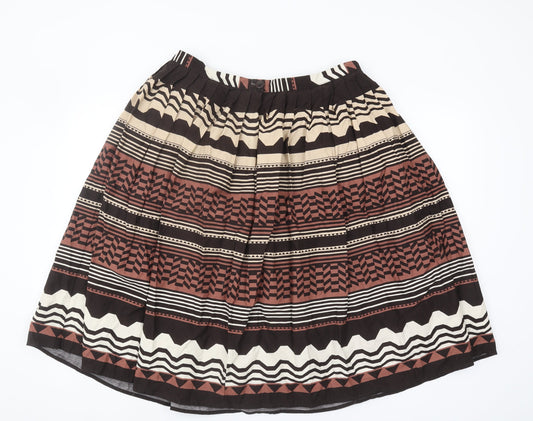 H&M Women's Multicoloured Midi Pleated Skirt, Size 14
