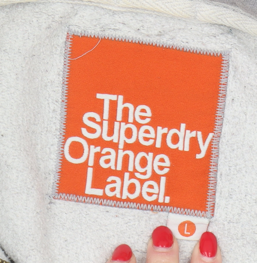Superdry Women's Grey Hoodie, L, Full Zip Comfort