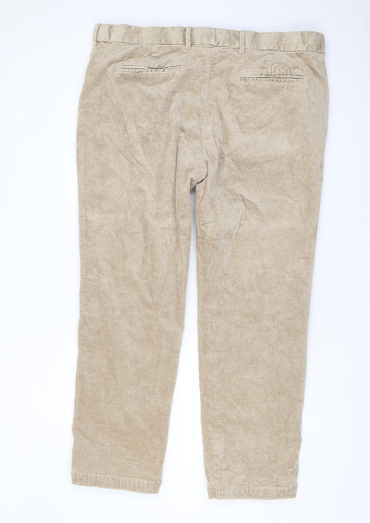 Marks and Spencer Beige Men's Corduroy Trousers 42