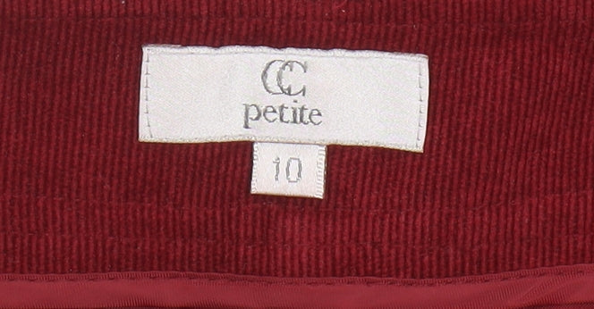 Brand and care label for Country Casuals Petite Red Straight & Pencil Skirt, size 10