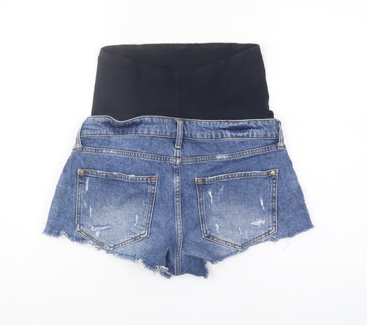 River Island Women's Blue Cut-Off Denim Shorts Size 10