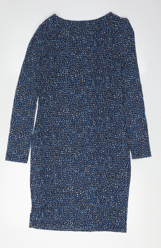 Jigsaw Women's Blue Geometric Long Sleeve Dress
