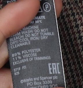 Marks and Spencer Women's Brown Geometric Pencil Skirt