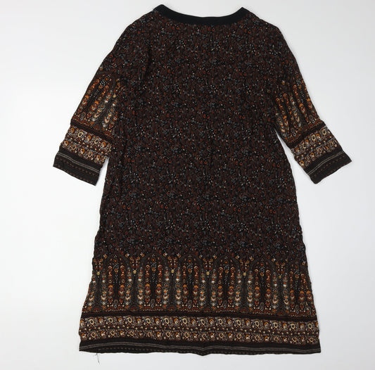 Brave Soul Women's Paisley 3/4 Sleeve Dress S