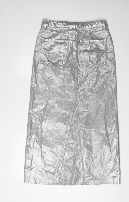 Marks and Spencer Women's Silver Pencil Skirt, Size 12