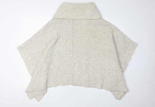 Abercrombie & Fitch Women's Beige Cable-Knit Cape XS