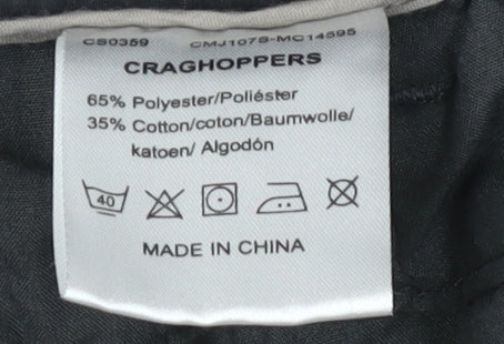 Craghoppers Men's Black Convertible Rain Trousers, Size S