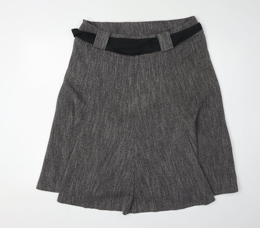 Klass Collection Women's Black Herringbone Skirt, Size 16