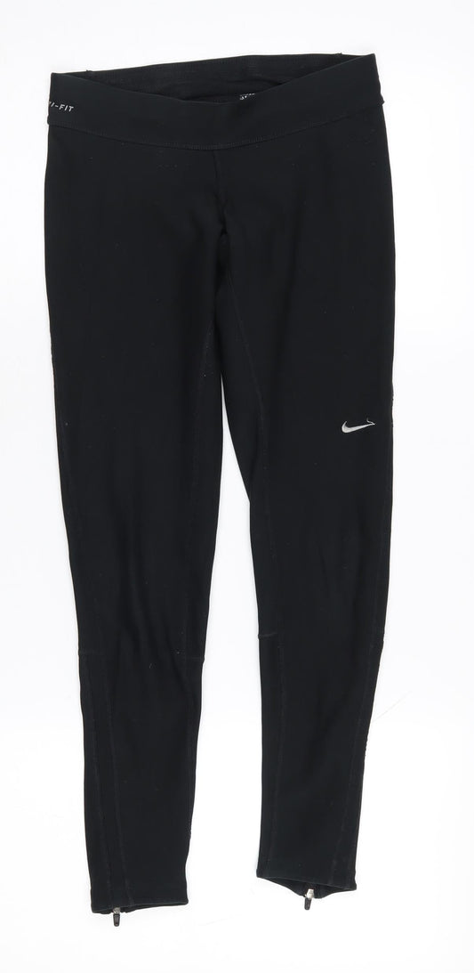 Womens UK Size XS Nike Slim Fit Leggings Black Leggings