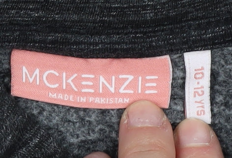 McKenzie Girls Black Pullover Hoodie 10-11 Years