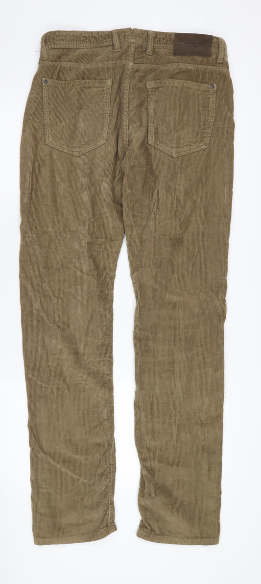Massimo Dutti Men's Brown Corduroy Trousers 42