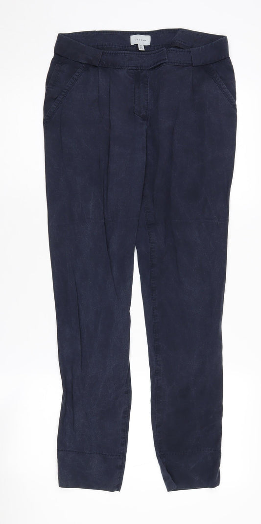 Womens UK Size 8 Jigsaw Regular Fit Casual Blue Trousers