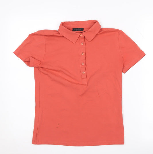 Womens UK Size M Calvin Klein Red Polo