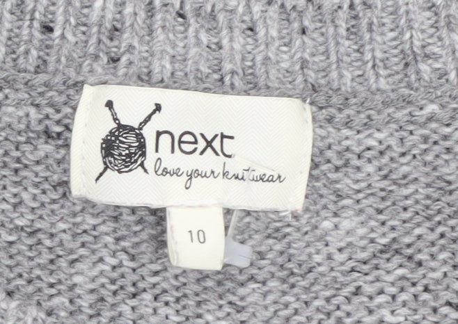 Womens UK Size 10 NEXT Grey Pullover Jumper