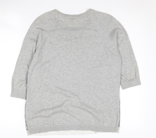Womens UK Size 2 Whistles Grey Pullover Jumper