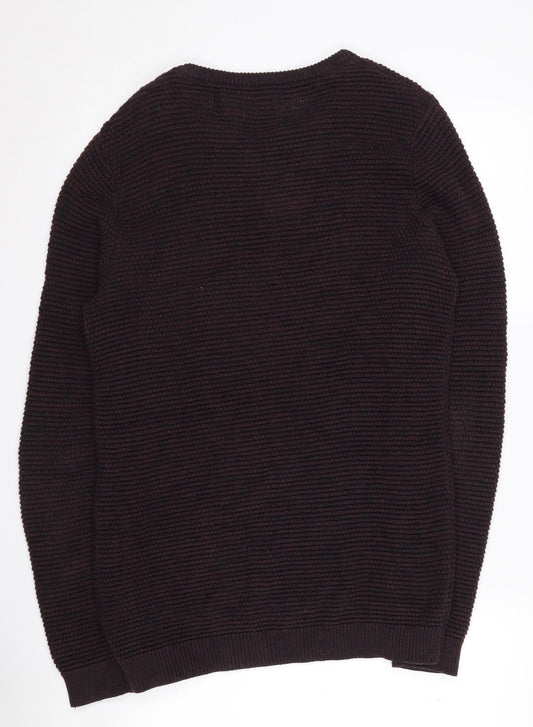 Selected Homme Men's Brown Cotton Pullover S