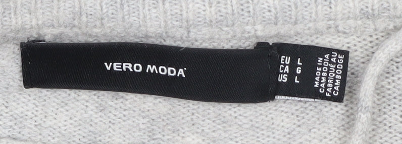 Womens UK Size 12 VERO MODA Grey Pullover Jumper