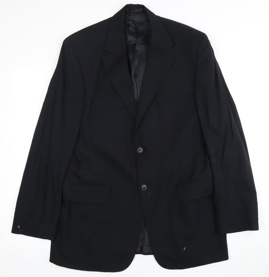 Mens UK Size 40 Austin Reed Regular Black Suit Jacket